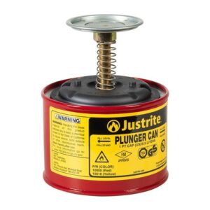 J-10008 (สีแดง) - กระป๋องเหล็กแบบกด ความจุ 0.5 ลิตร 125MM OD x 133MM H x 1KG