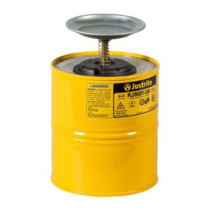 J-10318 (สีเหลือง) - กระป๋องเหล็กแบบกด ความจุ 4 ลิตร 185MM OD x 267MM H x 2KG
