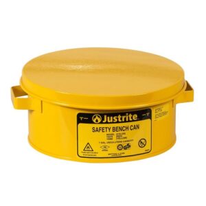 J-10385 (สีเหลือง) - กระป๋องตั้งโต๊ะเหล็ก ความจุ 4 ลิตร 238MM OD x 114MM H x 2KG