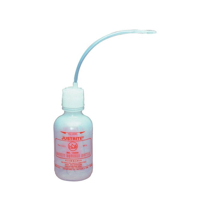 J-14009 (ใส) - ขวดบีบโพลีเอทิลีน ความจุ 0.5 ลิตร 76MM OD X 191MM H X 1KG พร้อมท่อจ่ายแบบยืดหยุ่น